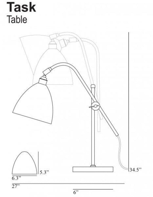 Original BTC Task Table Lamp - Cream