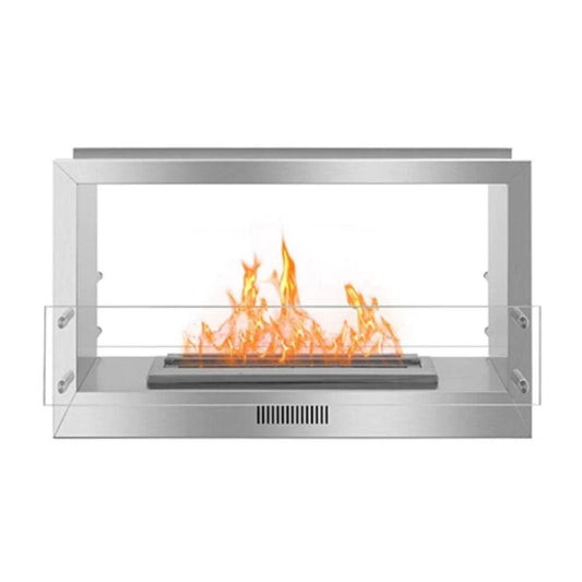 The Bio Flame 38-Inch Firebox DS Built-in See-Through Ethanol Fireplace