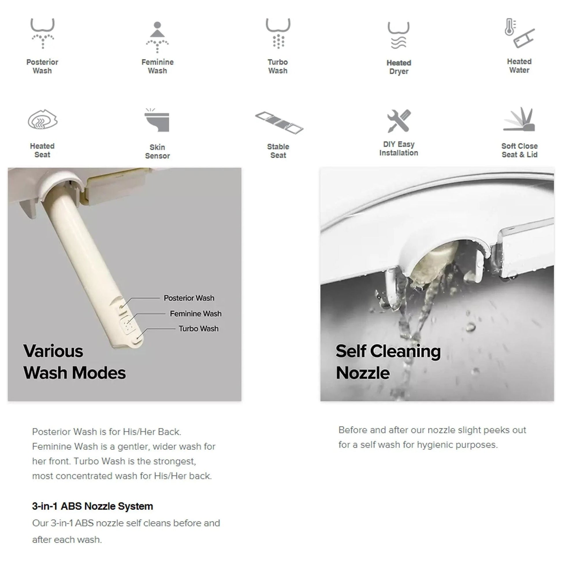 Throne Buttler Powered Toilet Lift Chair with Heated Bidet Seat