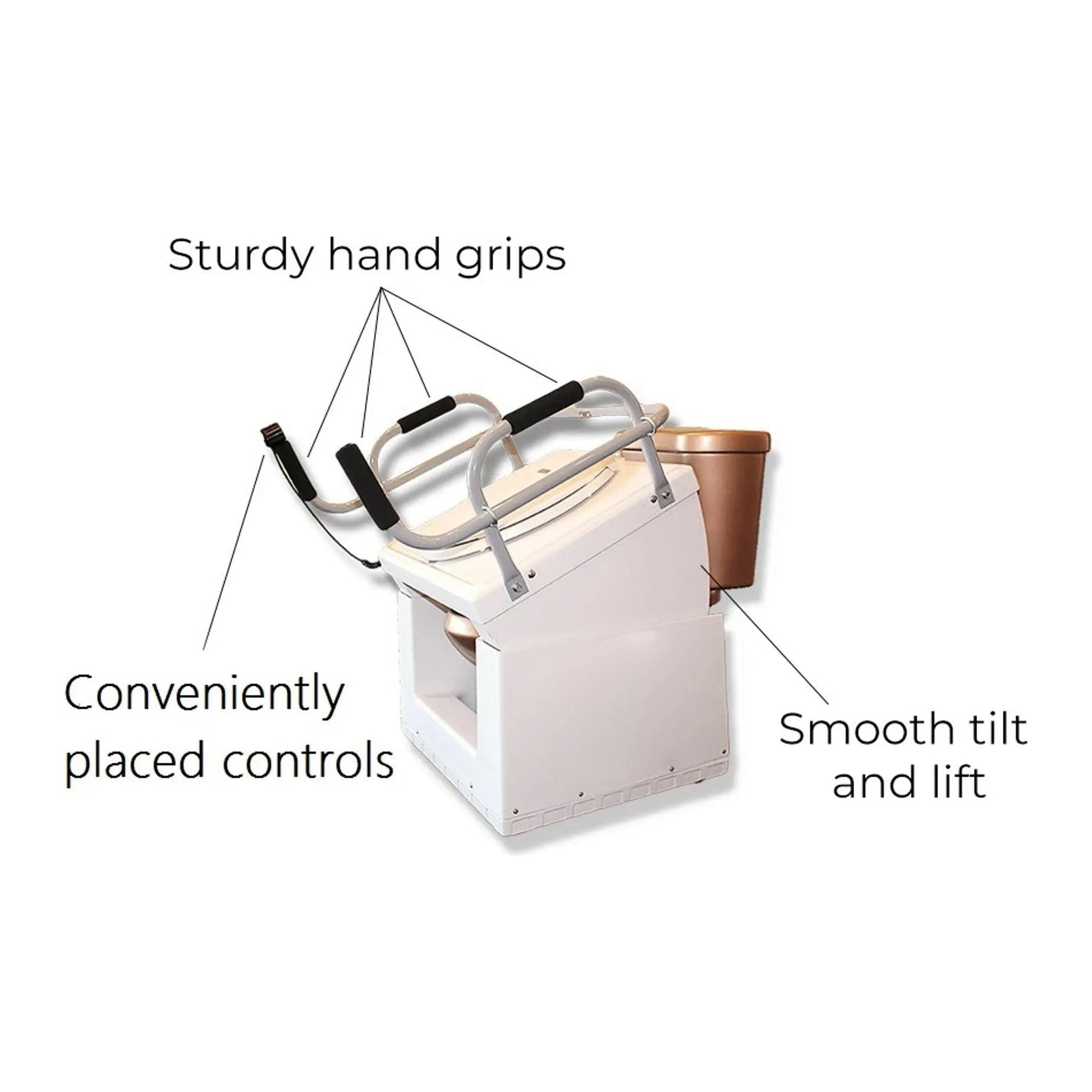 Throne Buttler Powered Toilet Lift Chair with Heated Bidet Seat