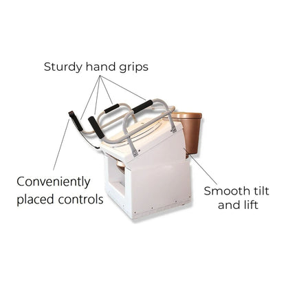Throne Buttler Powered Toilet Lift Chair with Heated Bidet Seat