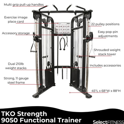 TKO 9050 Functional Trainer Commercial Cable Machine - 9050