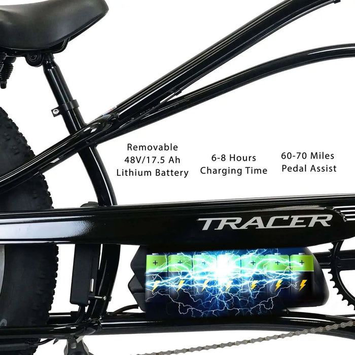 Tracer Tracker DS7 48V/17.5Ah Vintage Cruiser Electric Bike