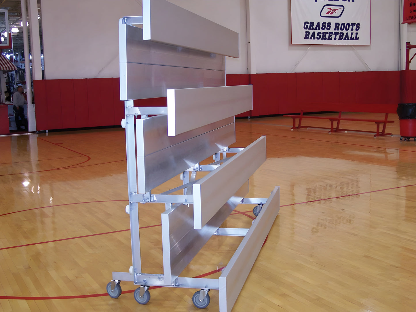 Trigon Sports 3 Row 15' Preferred Tip-n-Roll Bleacher - BL315TRD