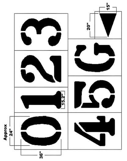 Trigon Sports 3 ft. Football Marking Kit - 0.125 in. Polyethylene Stencil - FMK3M