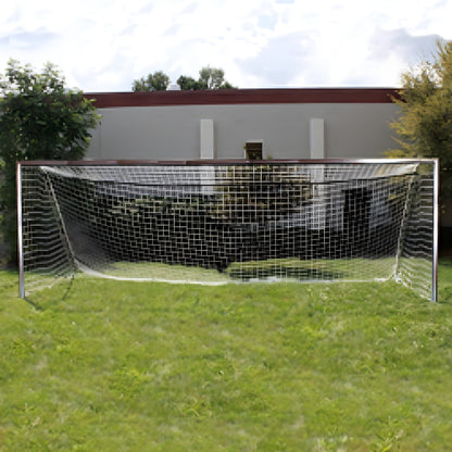 Trigon Sports Soccer Goal 8 x 24 ft. Portable & Round Natural with Net - SG3824N