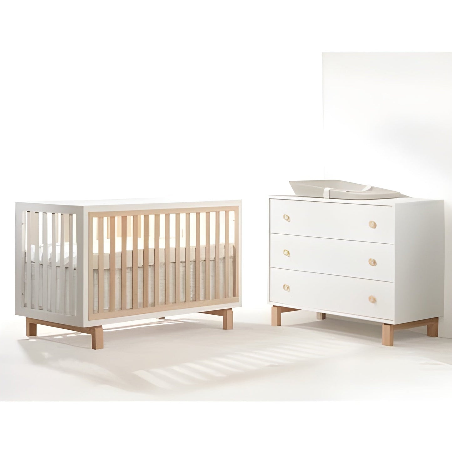 Tulip Bjorn Classic Crib & 3 Drawer Dresser XL Set - TU6534