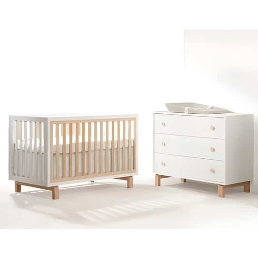 Tulip Bjorn Classic Crib & 3 Drawer Dresser XL Set - TU6534