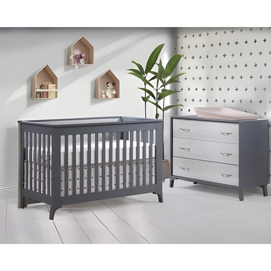 Tulip - Metro Convertible Crib and 3 Drawer Dresser XL - TU2506