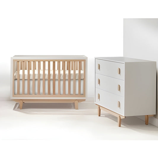 Tulip Tate Classic Convertible Crib & 3 Drawer Dresser Set - TU9501