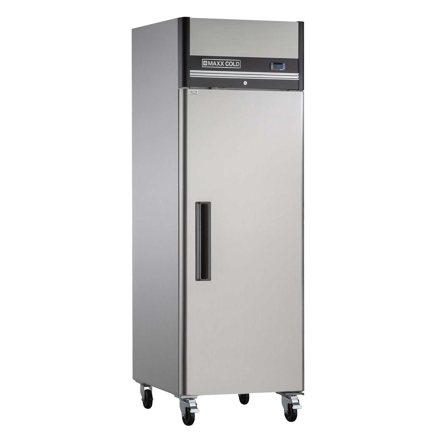 Maxx Cold Single Door Reach-in Freezer, Top Mount, 25.2"W, 19 cu. ft. Storage Capacity, in Stainless Steel -  MXCF-19FDHC
