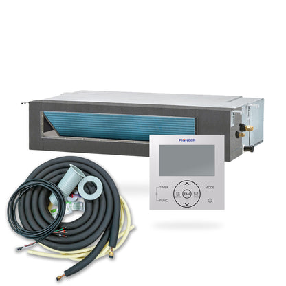 Pioneer Multi Zone 24,000 BTU Quantum Ultra Ceiling Concealed Indoor Section Ductable Mini-Split Wi-Fi Inverter++ Air Conditioner Heat Pump 230V - RT024GLSILCFHG-10S