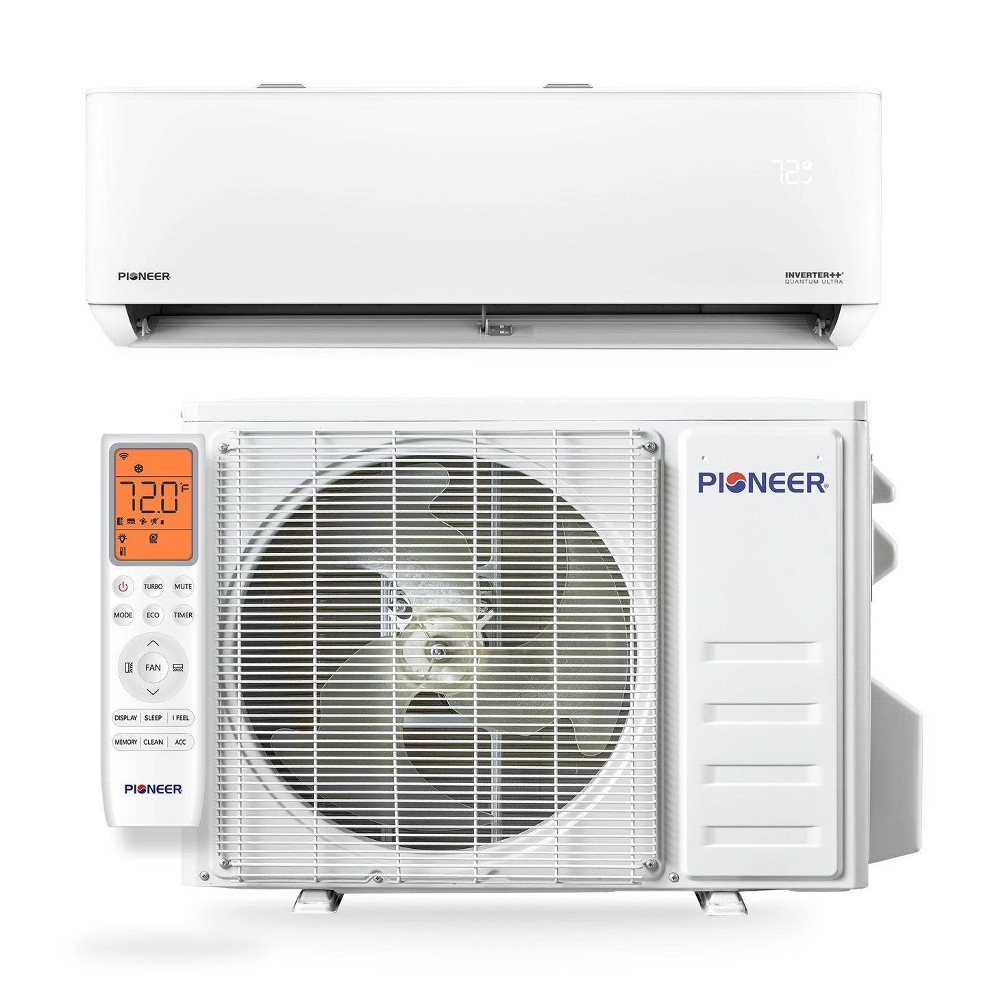 Pioneer Quantum Ultra 9,000 BTU 24 SEER2 230V High-Wall Ductless Energy-Star Mini-Split Air Conditioner Inverter Heat Pump Full Set - WYT009GLSI24RL