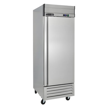 Maxx Cold V-Series 1 Door Reach-In Refrigerator, Bottom Mount, in Stainless Steel - MVR-23FDHC