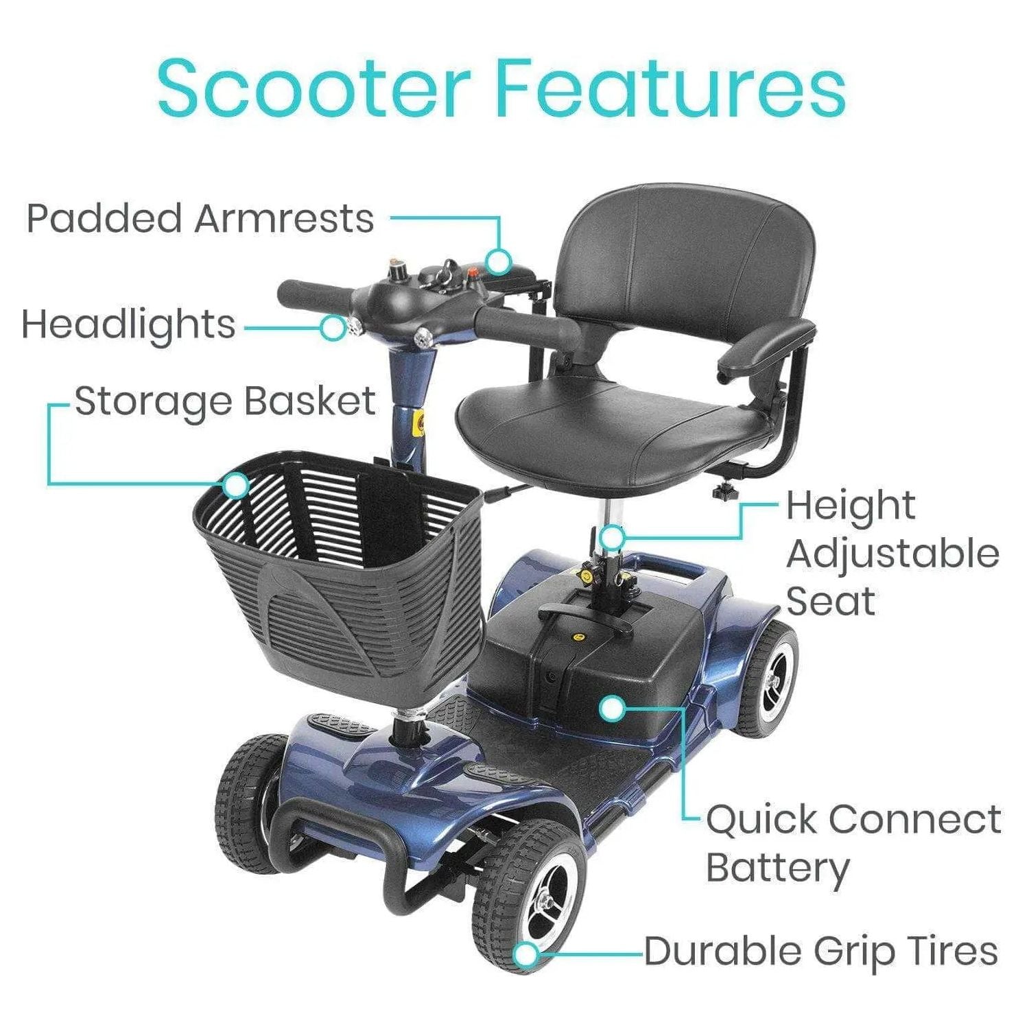 Vive Health 4-Wheel Mobility Scooter