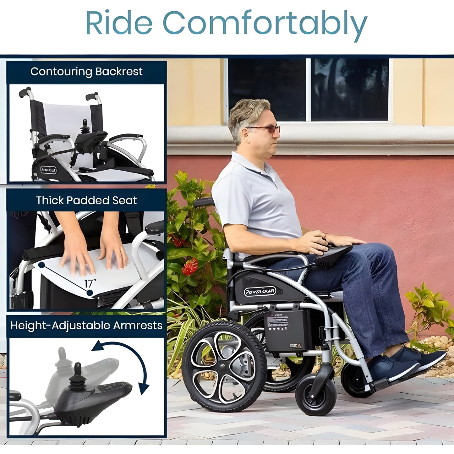 Vive Health MOB1029S Compact Power Wheelchair