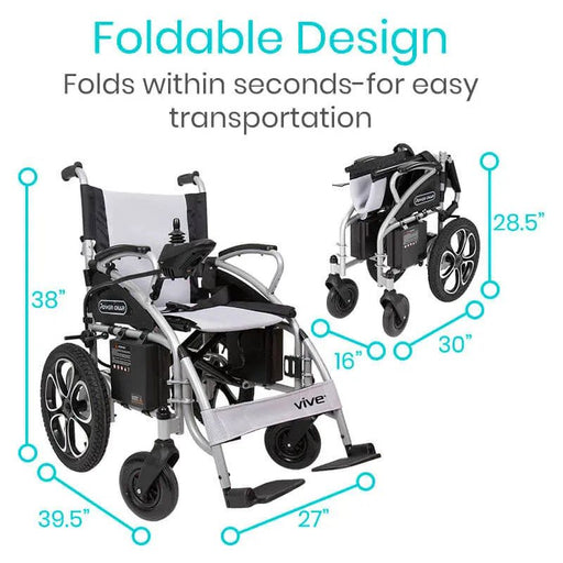 Vive Health MOB1029S Compact Power Wheelchair