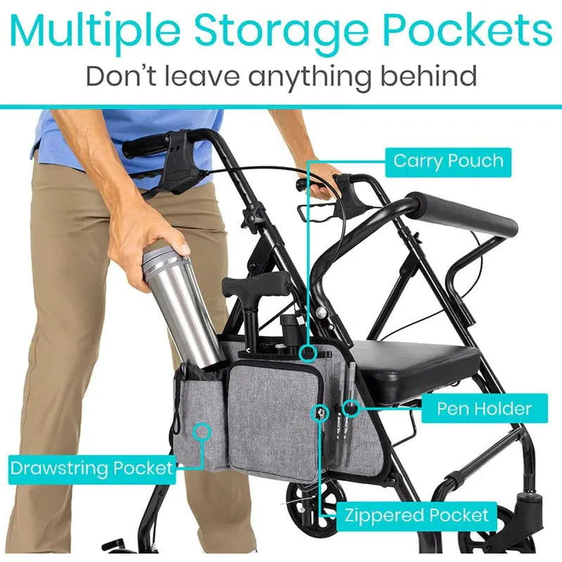 Vive Health Mobility Side Bag for Mobility Scooters, Rollators, Walkers, & Wheelchairs