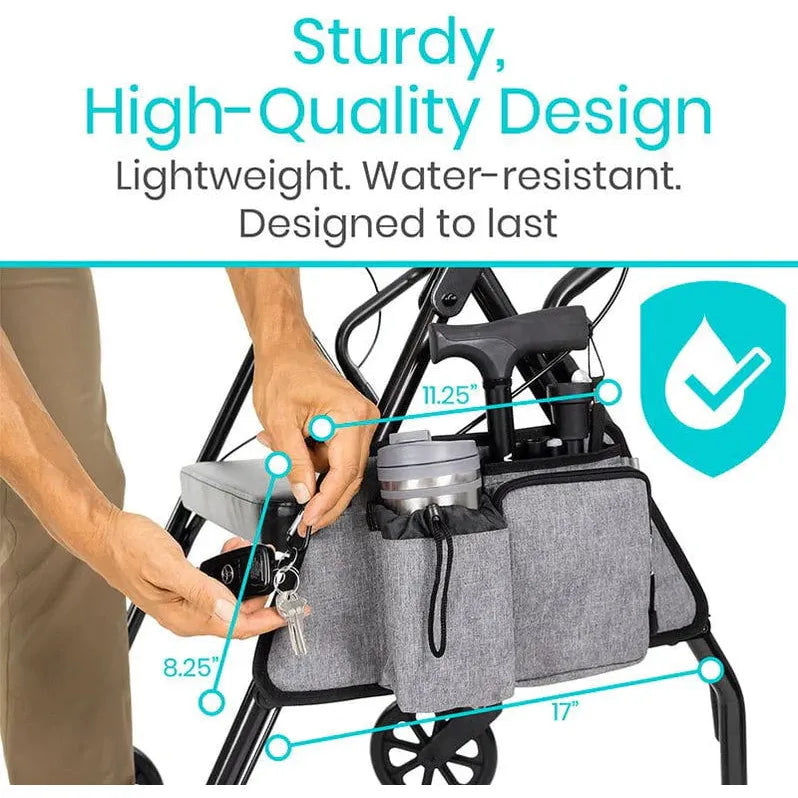 Vive Health Mobility Side Bag for Mobility Scooters, Rollators, Walkers, & Wheelchairs