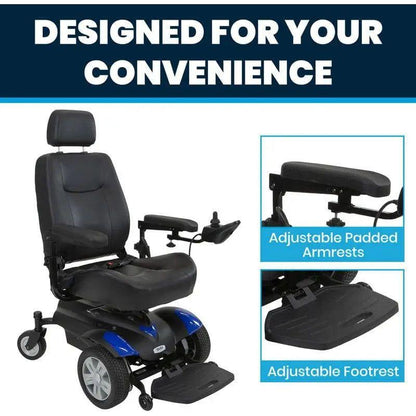 Vive Health Model V Electric Wheelchair MOB1054BLU