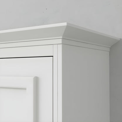 Murphy Bed With Desk & Storage Cabinet, Double Size, White by Leto Muro