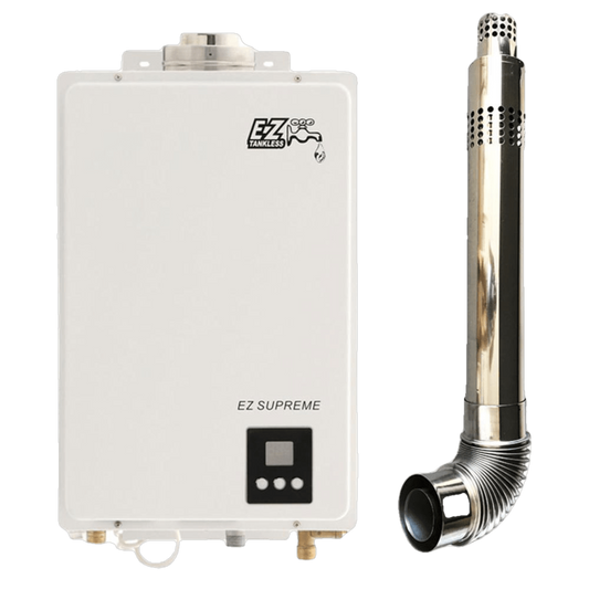 EZ Tankless Supreme Indoor Tankless Water Heater 8.2 GPM 165000 BTU Natural Gas Direct Vent Kit Manufacturer RFB EZSUPNG