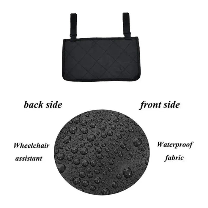 Wheelchair Armrest Storage Bag Waterproof Wheelchair Side Bag