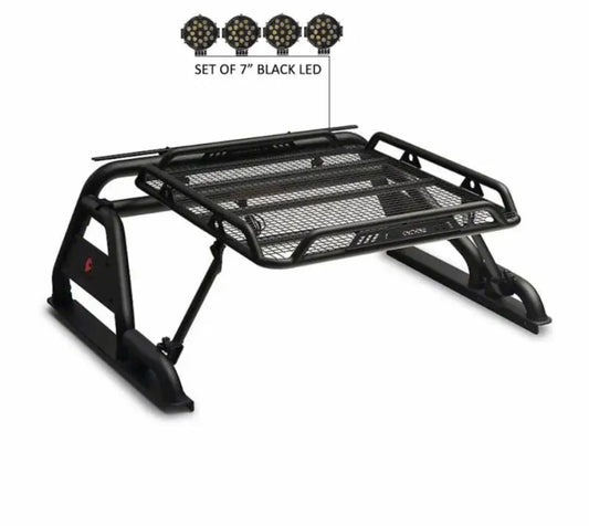 WRB-001BK-PLB Black Horse Warrior Roll Bar Kit - BLKRB001BKPLB