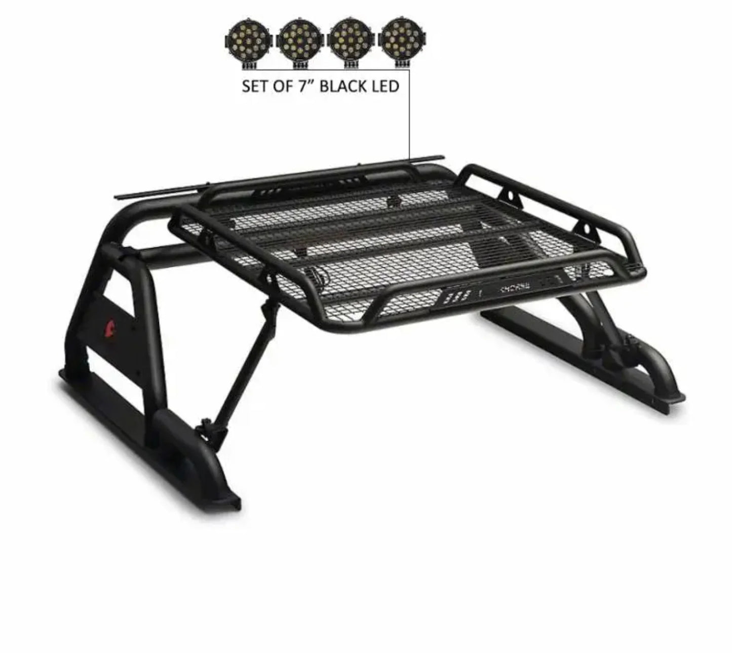 WRB-001BK-PLB Black Horse Warrior Roll Bar Kit - BLKRB001BKPLB