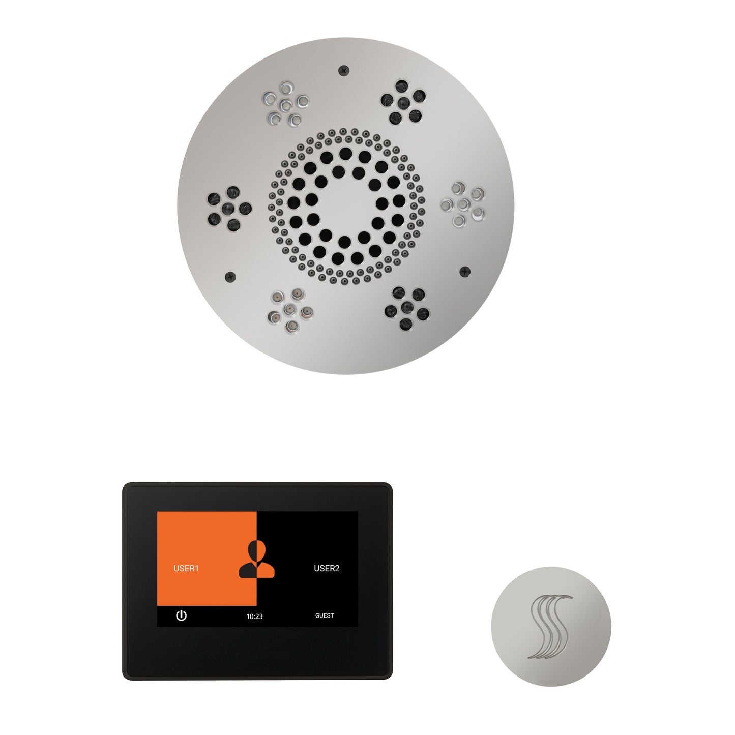 ThermaSol Steam Shower Kit - The Wellness Steam Package with 7" ThermaTouch - WSTP7S-AB