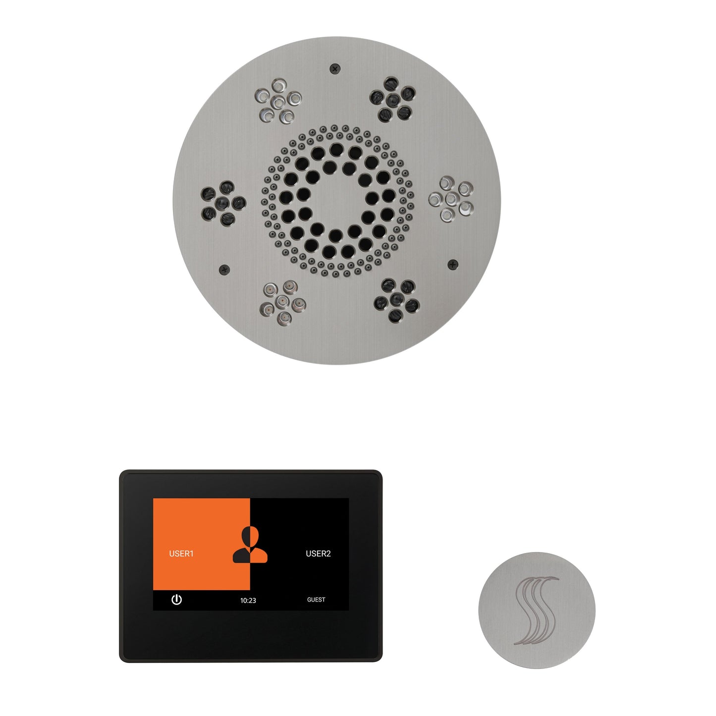 ThermaSol Steam Shower Kit - The Wellness Steam Package with 7" ThermaTouch - WSTP7S-AB