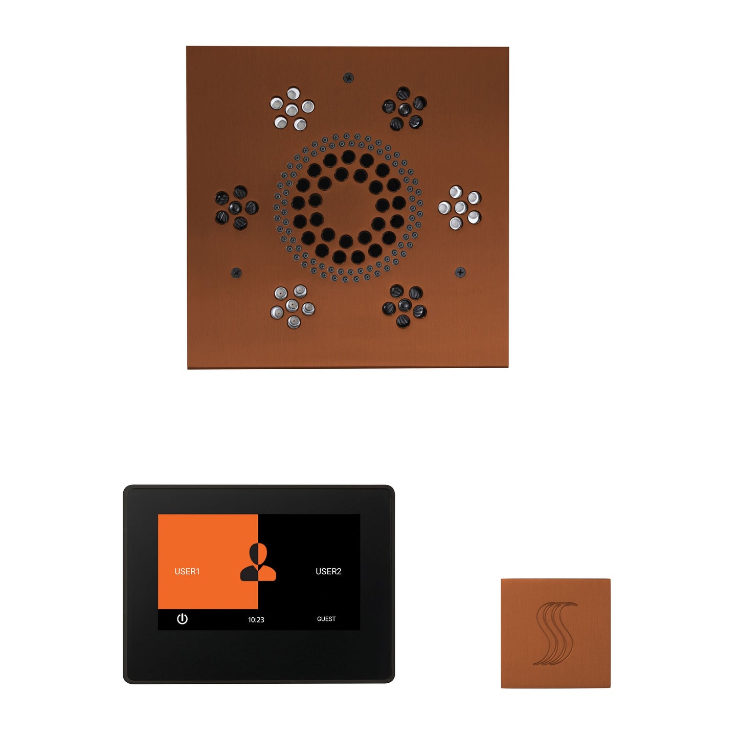 ThermaSol Steam Shower Kit - The Wellness Steam Package with 7" ThermaTouch - WSTP7S-AB