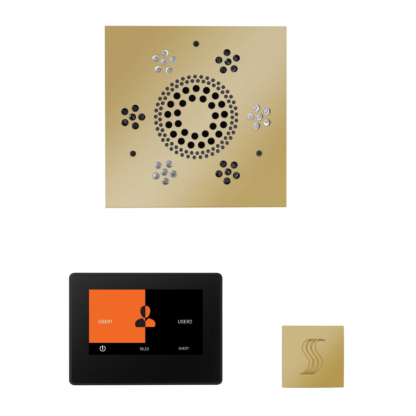 ThermaSol Steam Shower Kit - The Wellness Steam Package with 7" ThermaTouch - WSTP7S-AB