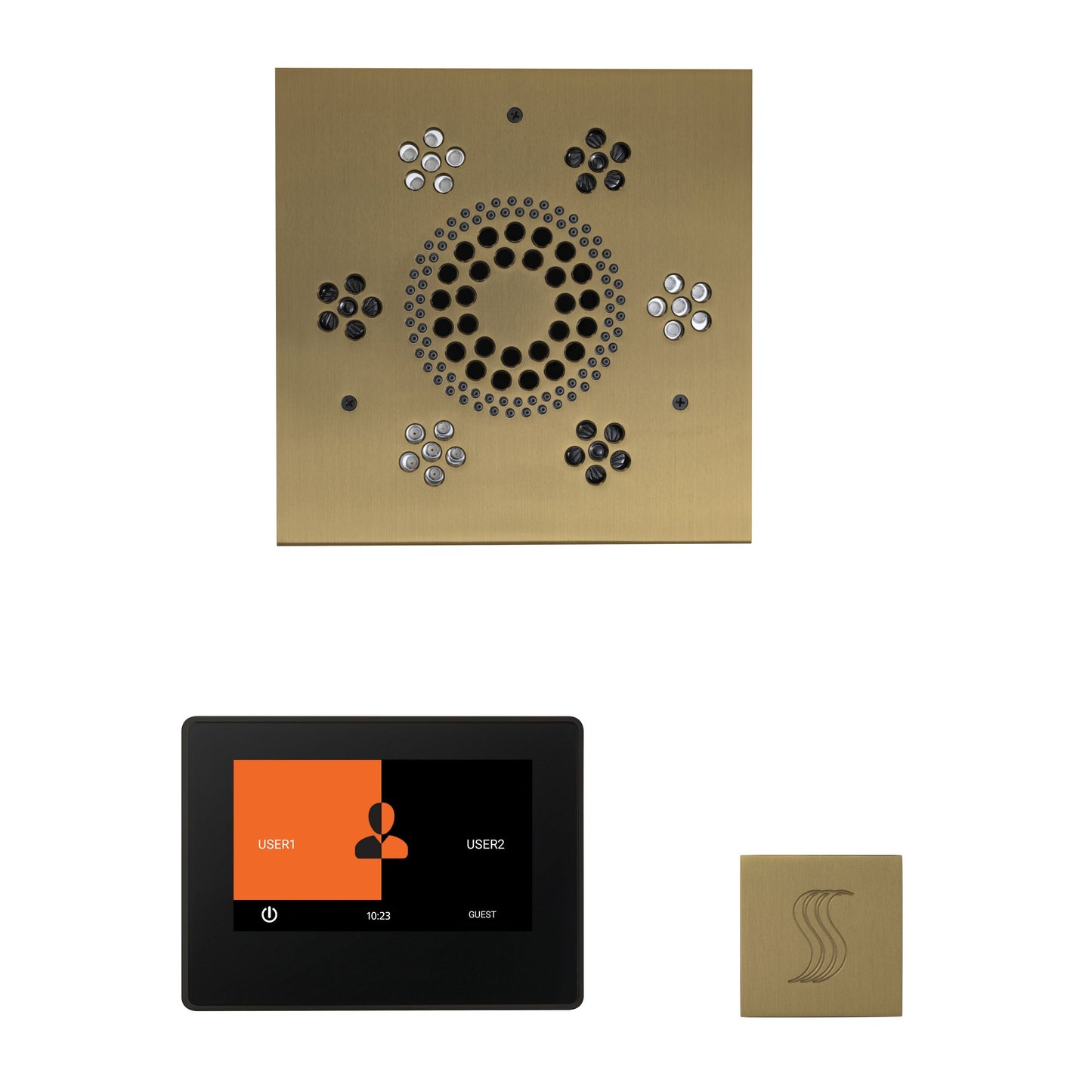 ThermaSol Steam Shower Kit - The Wellness Steam Package with 7" ThermaTouch - WSTP7S-AB