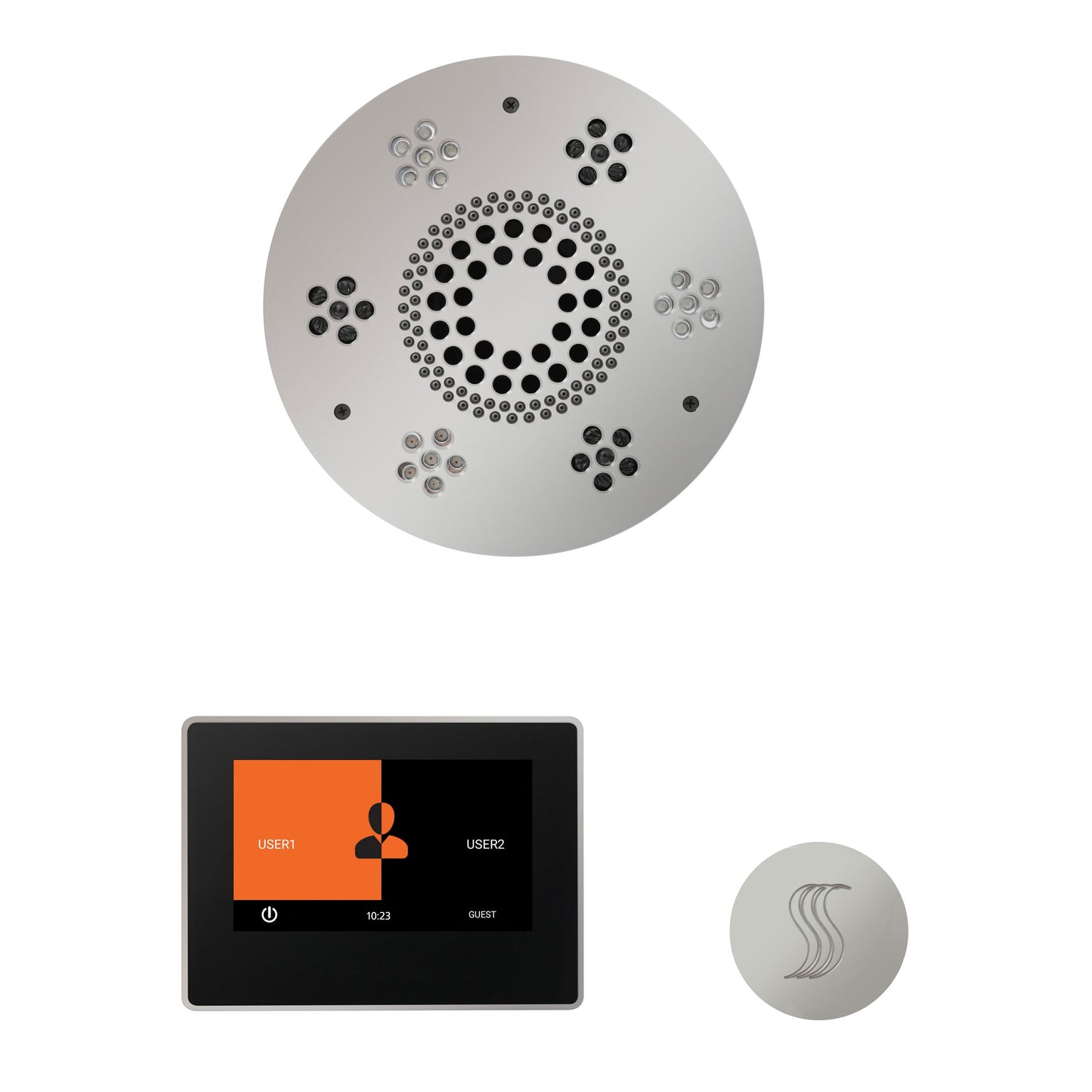 ThermaSol Steam Shower Kit - The Wellness Steam Package with 7" ThermaTouch - WSTP7S-AB