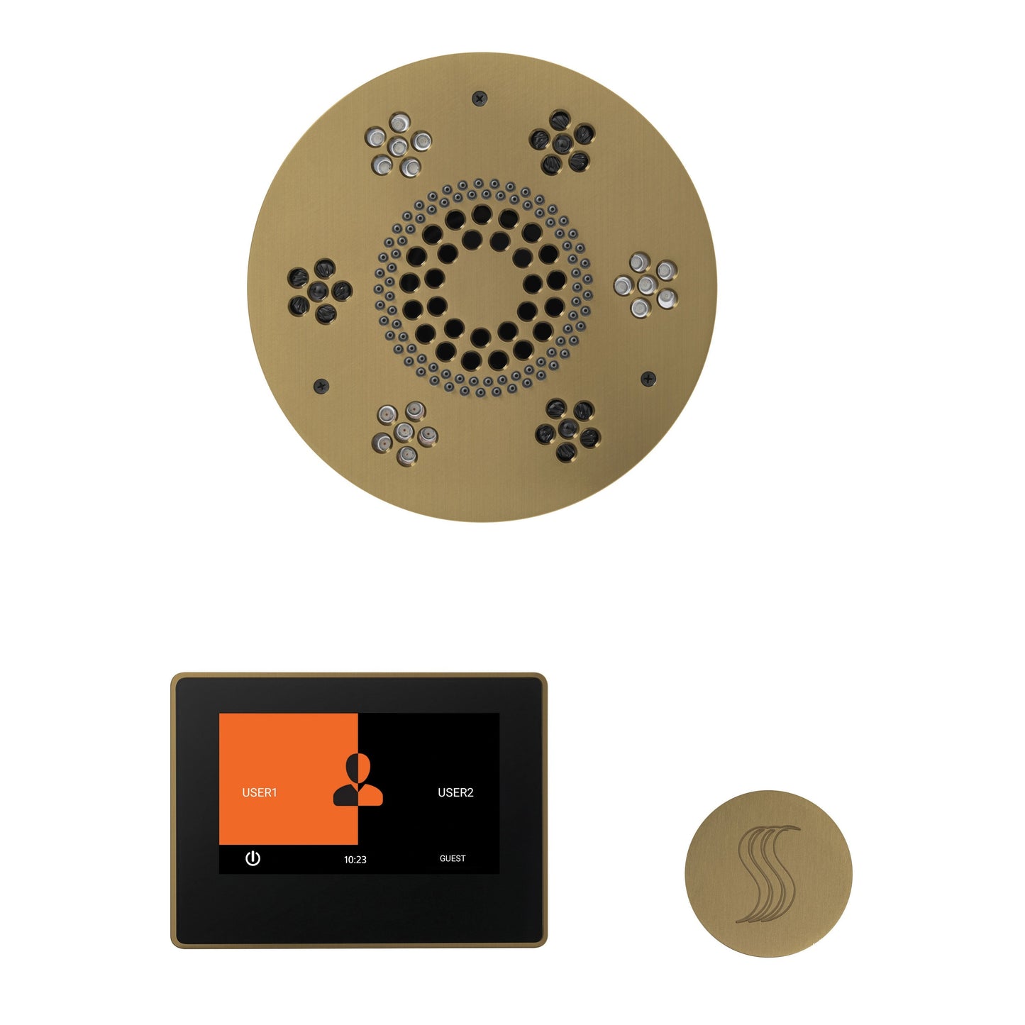ThermaSol Steam Shower Kit - The Wellness Steam Package with 7" ThermaTouch - WSTP7S-AB