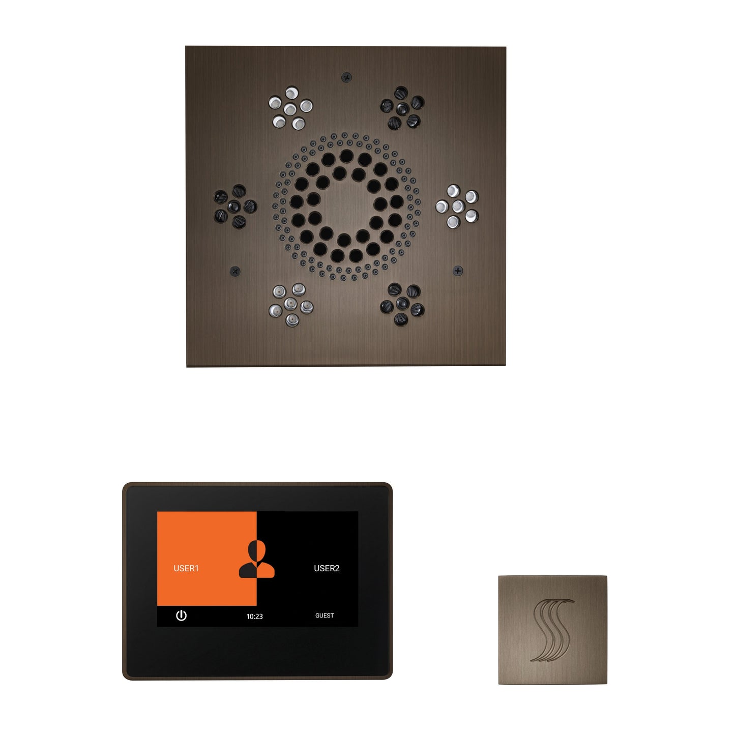 ThermaSol Steam Shower Kit - The Wellness Steam Package with 7" ThermaTouch - WSTP7S-AB