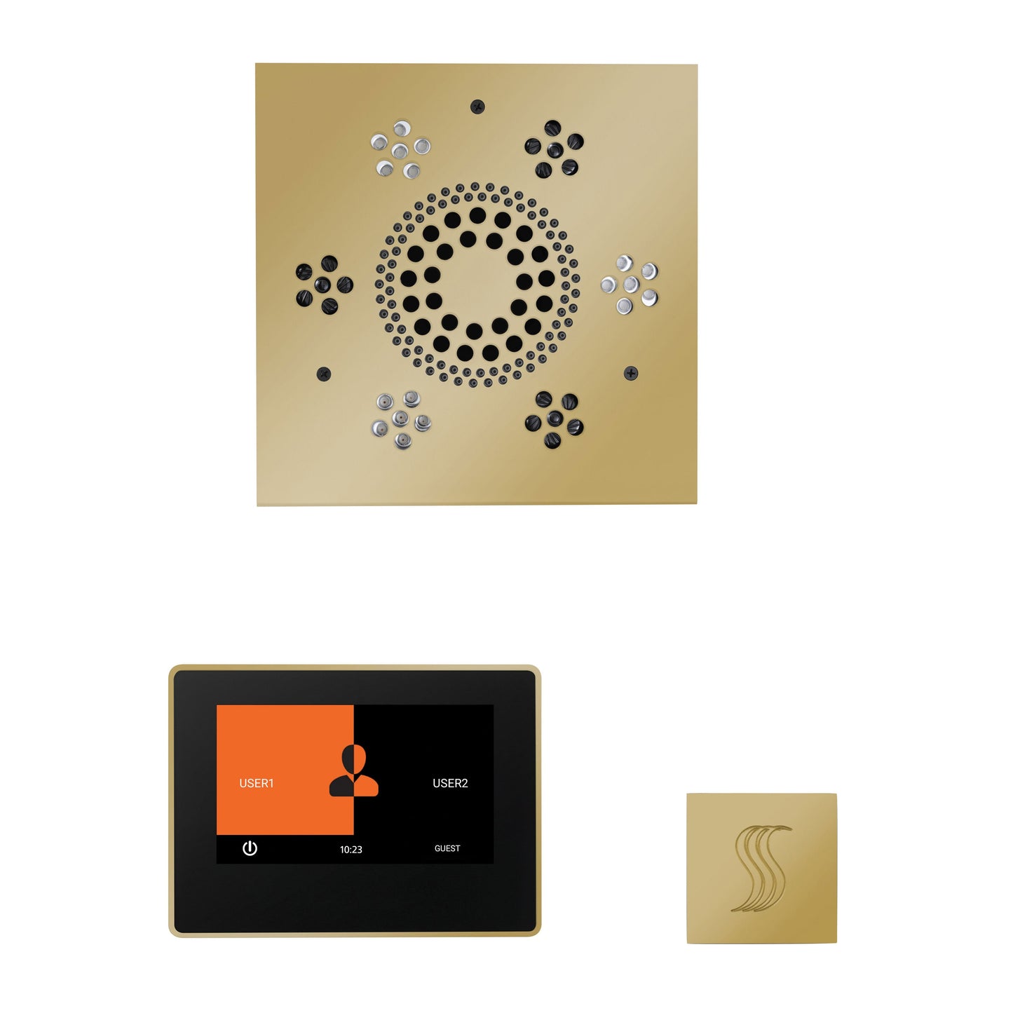 ThermaSol Steam Shower Kit - The Wellness Steam Package with 7" ThermaTouch - WSTP7S-AB