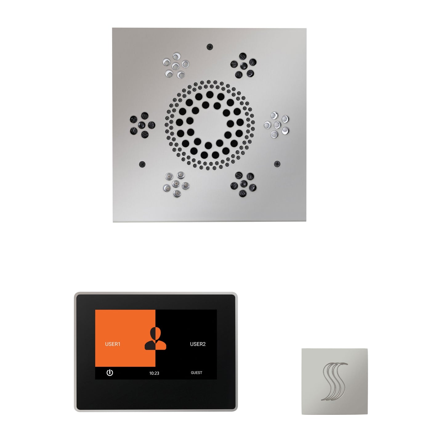 ThermaSol Steam Shower Kit - The Wellness Steam Package with 7" ThermaTouch - WSTP7S-AB