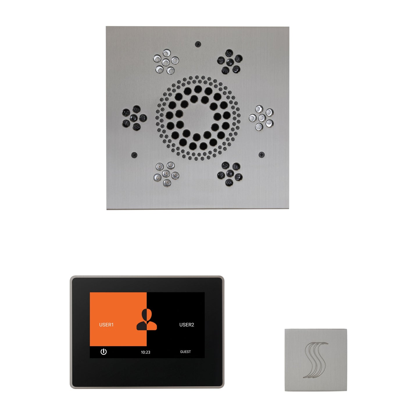 ThermaSol Steam Shower Kit - The Wellness Steam Package with 7" ThermaTouch - WSTP7S-AB
