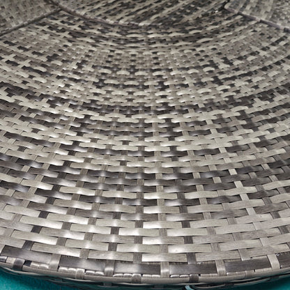 Outsunny Round Outdoor Daybed with Canopy, 4-Piece Sectional Outdoor Sofa, 3 Chairs, Tea Table, Dark Blue - 862-047V00DB