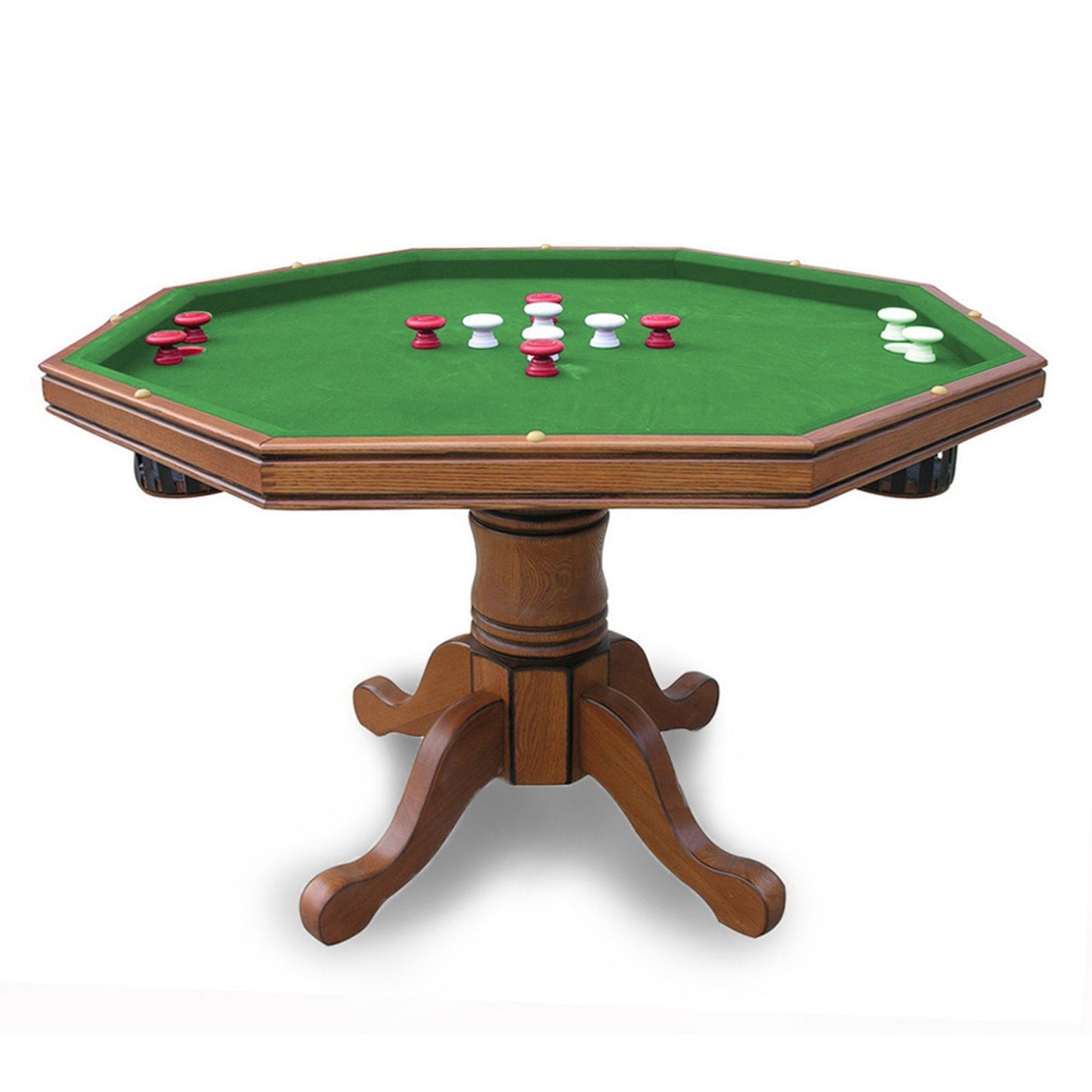 Hathaway Kingston Oak 3 in 1 Poker Table Set with Chairs - BG2351