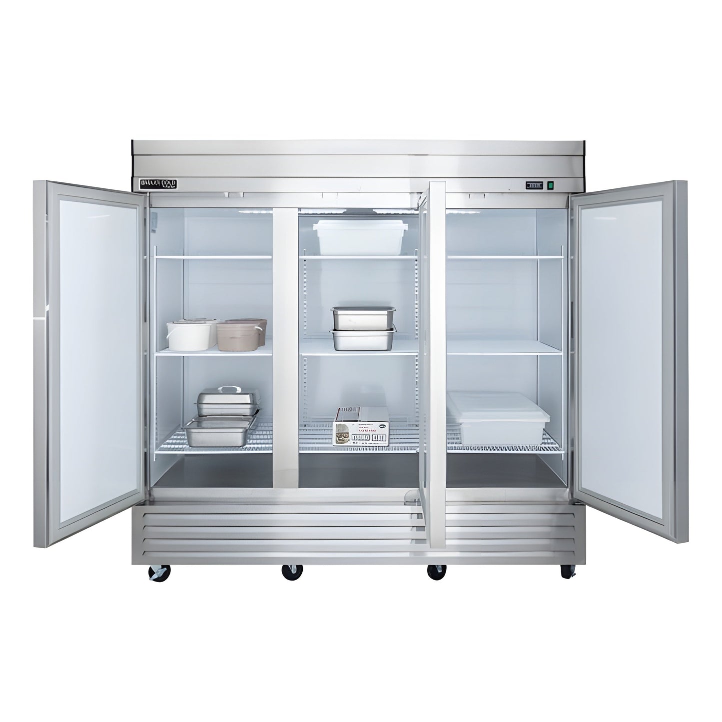 Maxx Cold V-Series 3 Door Reach-In Freezer, Bottom Mount, in Stainless Steel - MVF-72FDHC